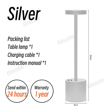 Aluminum Alloy Rechargeable Desk Lamp