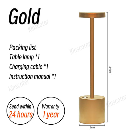 Aluminum Alloy Rechargeable Desk Lamp