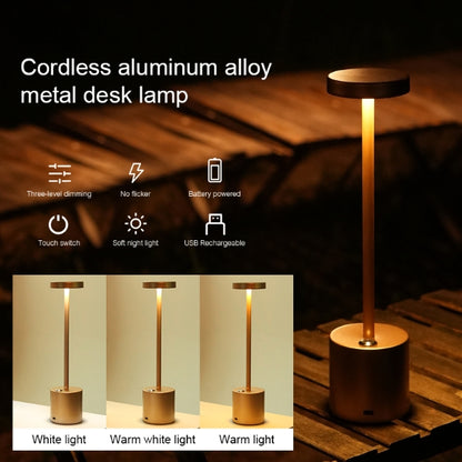 Aluminum Alloy Rechargeable Desk Lamp