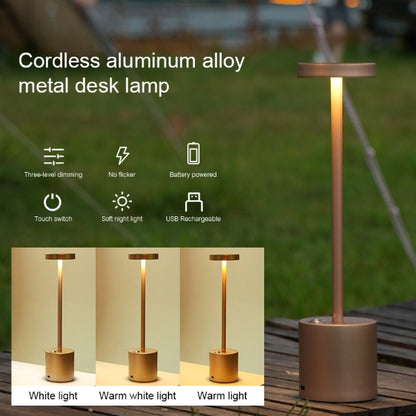 Aluminum Alloy Rechargeable Desk Lamp